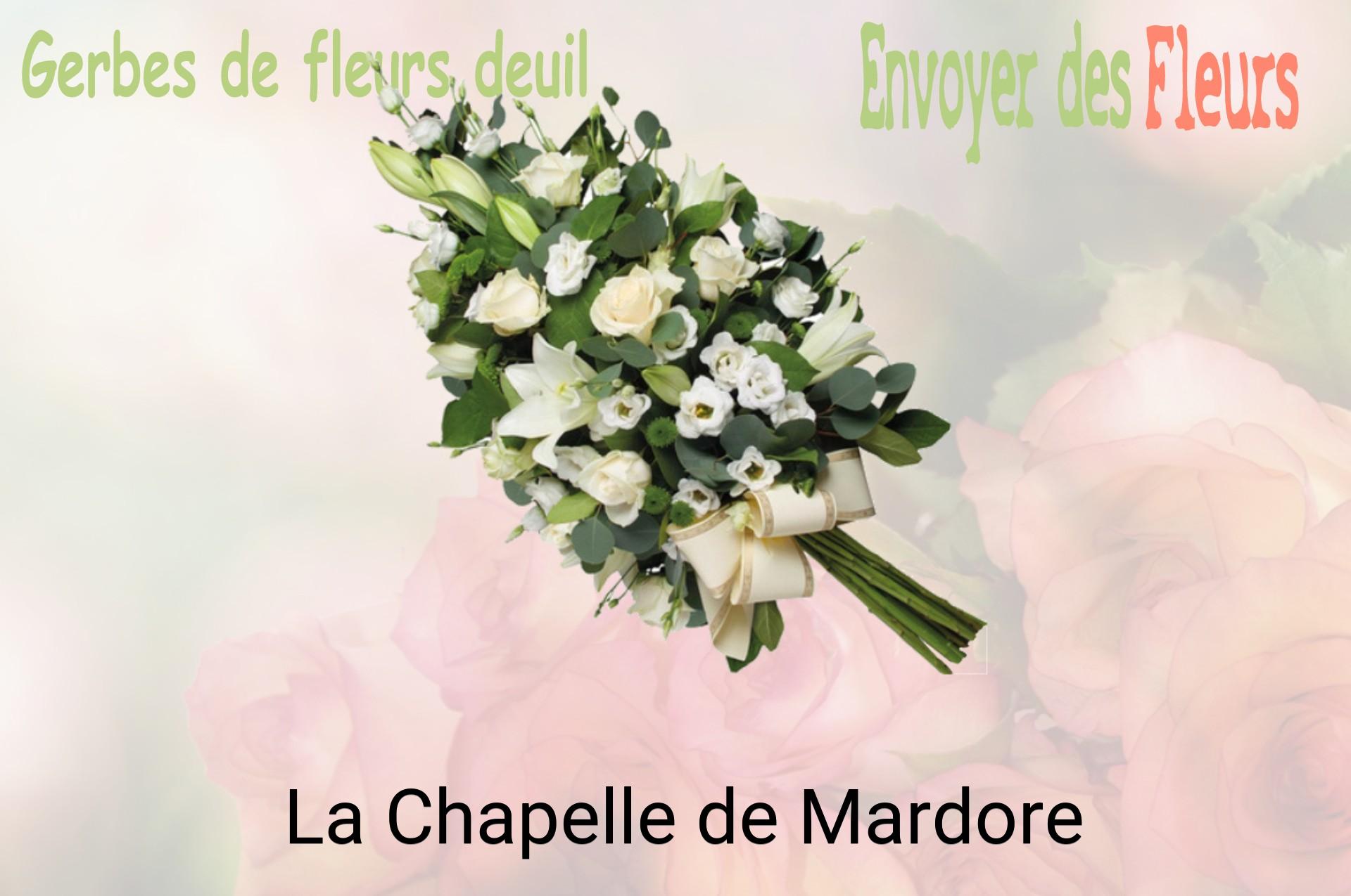 Gerbe de fleurs de deuil livrée à La Chapelle-de-Mardore